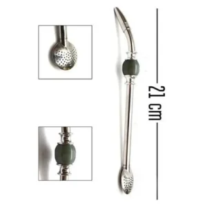 Bombilla Bola Gris Ze Szczoteczką 21Cm